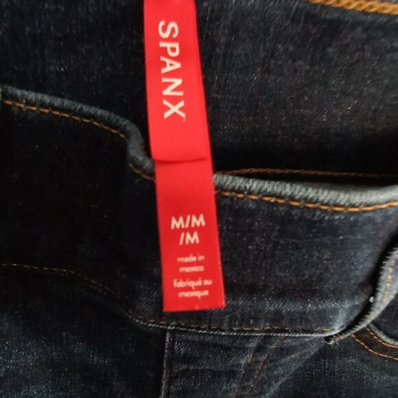 SPANX dark blue denim skinny jeans - Picture 2 of 10